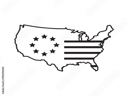 United states map with european union flag integration a symbolic representation of transatlantic alliance
