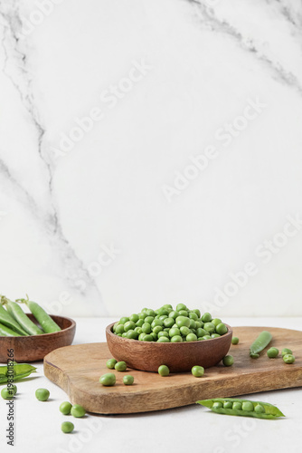 Bowls and wooden board with...