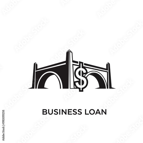 Business loan and finance concept icon.