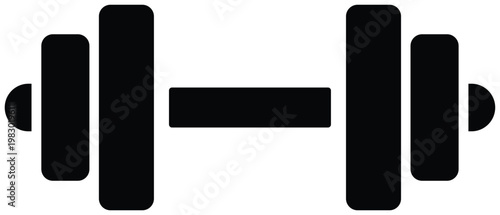 Dumbbell Icon Minimal Fitness Weight Training Vector EPS