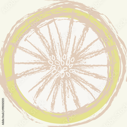 Lemon Slice Textile Design Pattern