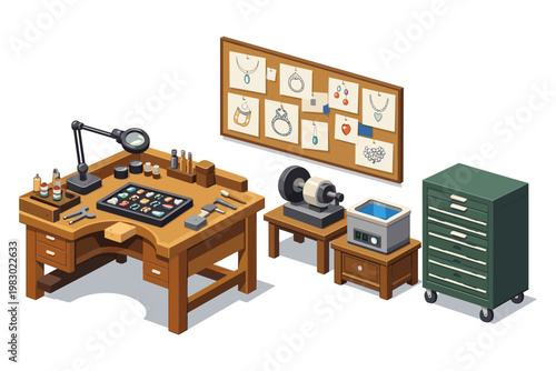 Jewelry Making Workshop Setup