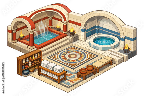 Ancient Roman Bathhouse Interior