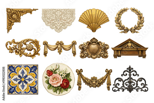 Ornate Decorative Elements Collection