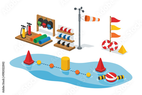 Water Sports Equipment and Course