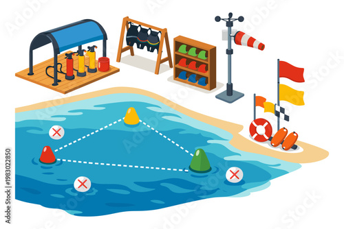 Water Sports Race Course Setup