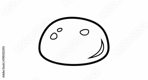 A simple cartoon blob with eyes and a smiling mouth