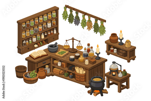 Alchemist's Workshop Scene