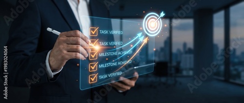 Achieving project milestones and verifying tasks in a dynamic business environment digital workspace professional growth strategic planning