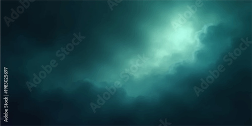 dark blue sky with dramatic clouds and soft light creating a moody atmospheric cloudscape