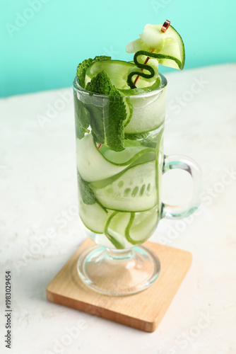 Glass of infused water with...