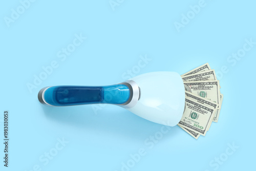 Steamer with dollar banknot...