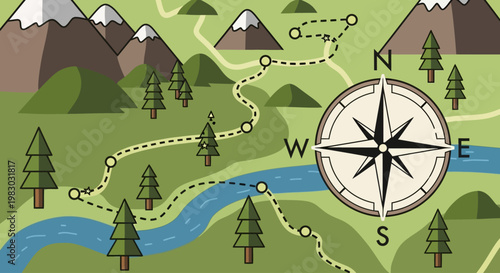 Compass Navigation Tool for Direction.