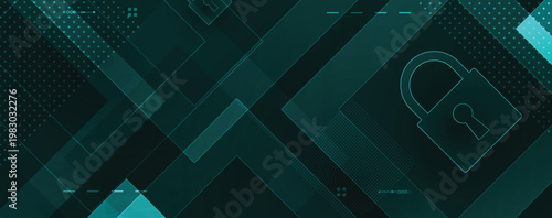 Cyber technology protecting data for business and internet project.
