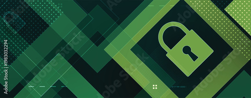 Cyber technology protecting data for business and internet project.