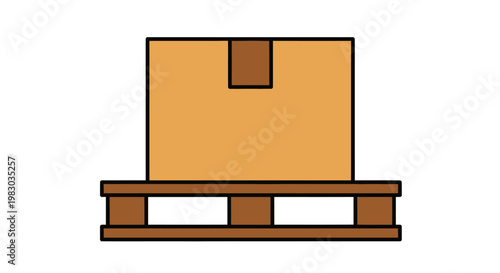 Cardboard box on a pallet