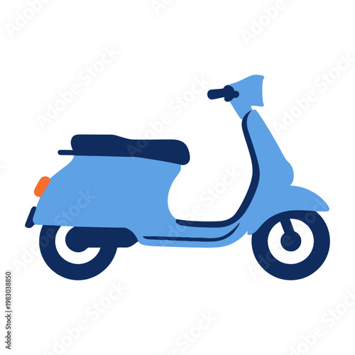 Vector of a blue scooter