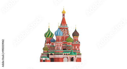 Saint Basil's Cathedral Model Isolated on White Background