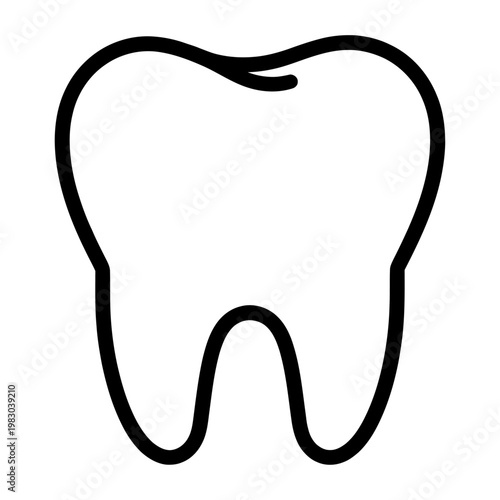 Vector of a simple tooth outline