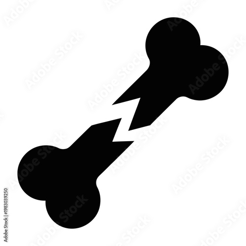 Vector of a broken bone