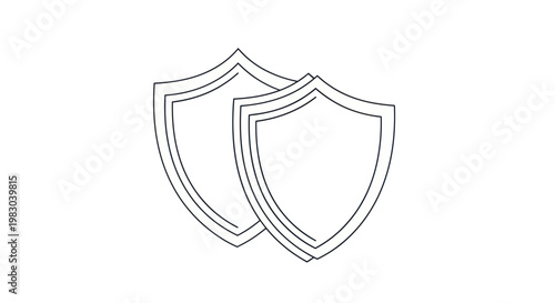 Two overlapping shields symbolizing protection and security