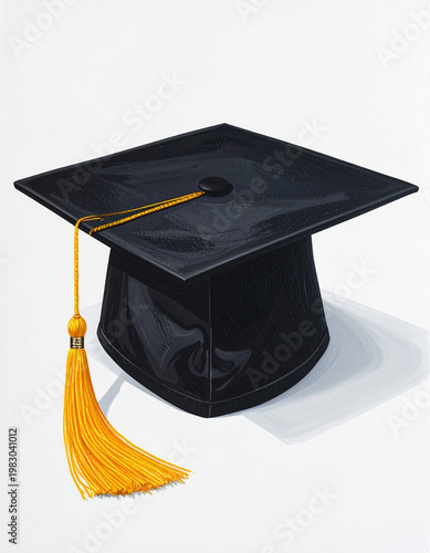 graduation cap and diploma