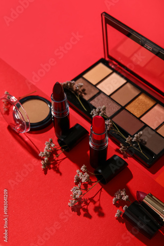 Lipsticks with eyeshadows a...