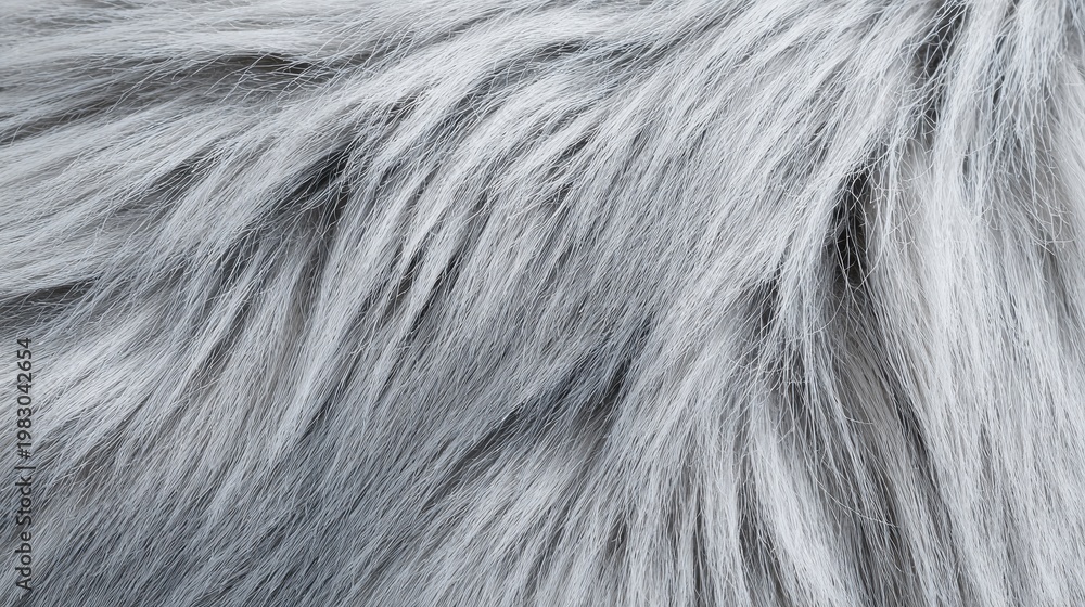 Fototapeta premium Close-Up Of Soft Grey Fur Texture. Ideal For Fashion And Textile Design Inspiration