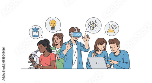 People wearing virtual reality headset.