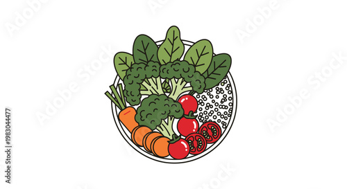 Fresh vegetables in a bowl.