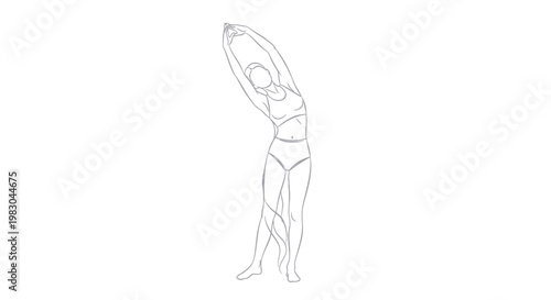 Woman doing yoga stretch exercise.