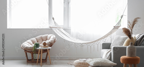 Interior of light living ro...