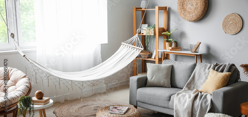 Interior of light living ro...