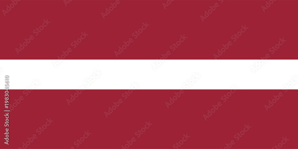 Naklejka premium Latvia standard flag. Latvia flag vector. Latvia flag on white background