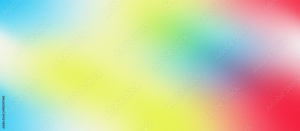 Obraz premium Colorful grainy gradient background with blue yellow green and pink blended hues