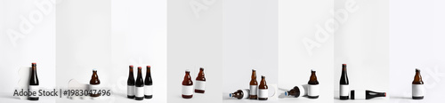 Set of bottles with blank l...