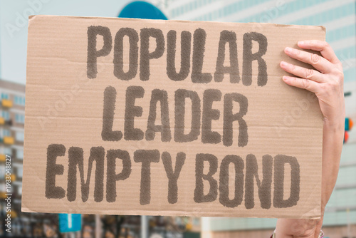 Φωτογραφία "Popular Leader Empty Bond" Mass popularity among employees does not correlate with genuine trustworthiness in leader assessments