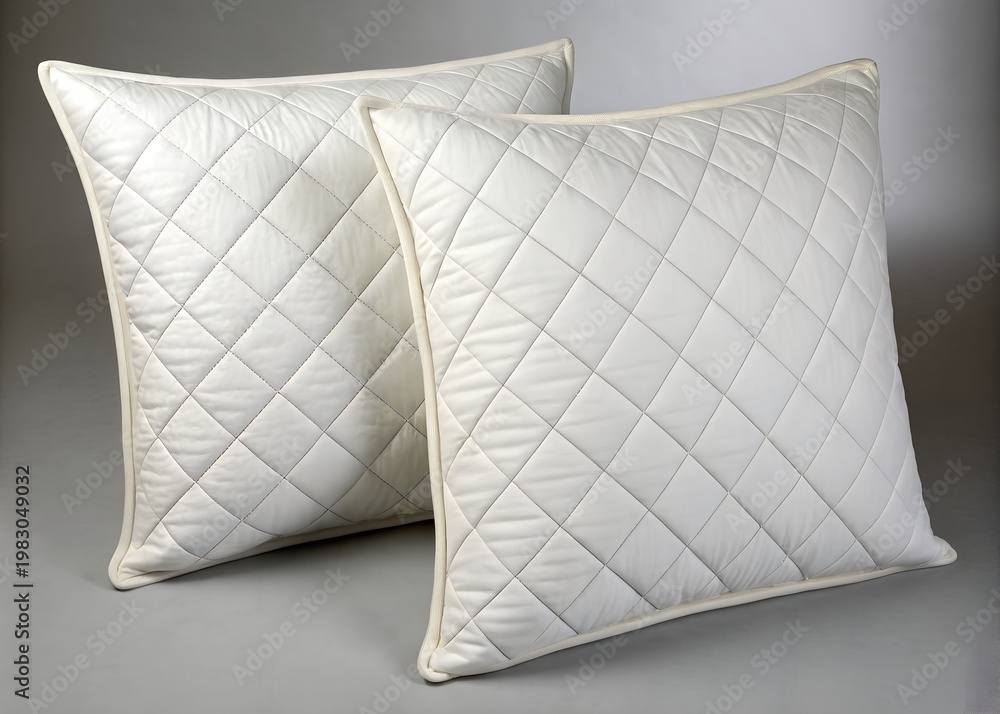 Fototapeta premium Quilted, cushion, fabric, pattern, texture, soft, decorative, pillow, home, comfort