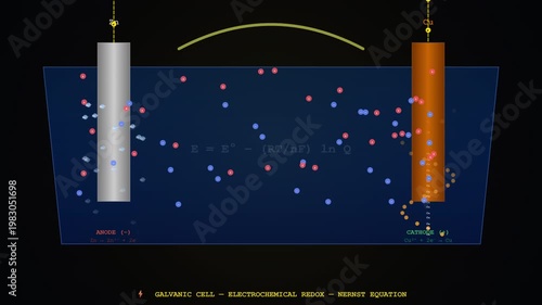 Wallpaper Mural High quality 4K 3D animation of Electro Cell seamless loop background for science and education presentations. Torontodigital.ca