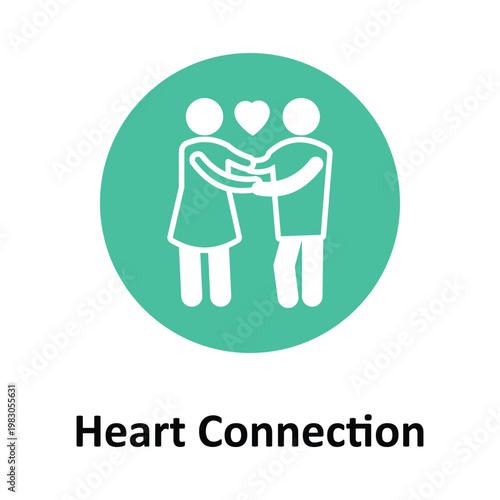 Heart Connection Vector icon which can easily modify or edit