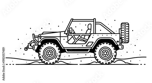 Off-road Jeep Wrangler, Adventure Vehicle, Outdoor Exploration, Rugged 4x4