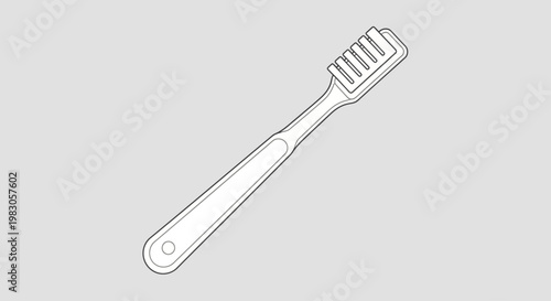 Dental hygiene toothbrush head closeup.