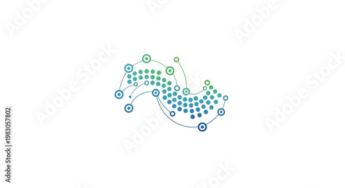 Network connection dots and lines.