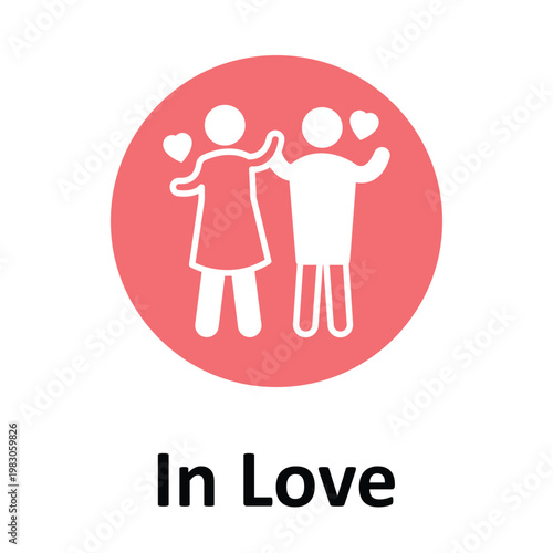In Love Vector icon which can easily modify or edit