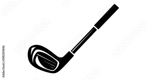 Golf Club Icon Silhouette - Sport Equipment Vector Graphic