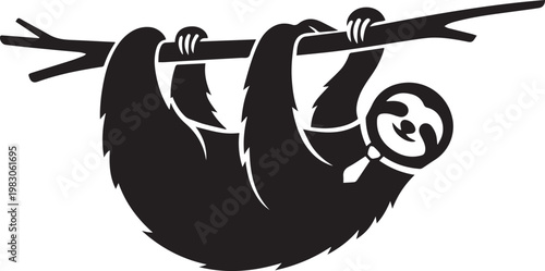 Lazy Office Worker Sloth Animal Silhouettes