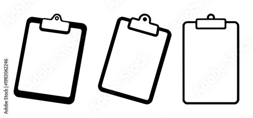 Delivery signature clipboard set with solid black icon design featuring clipboard, signature, line art with minimalism and white background