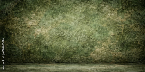 An aged brown grunge wall texture features a dark vintage pattern with dirty paper details and a smoky backdrop