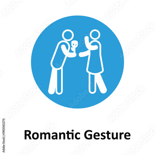 Romantic Gesture Vector icon which can easily modify or edit