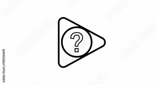 Play button icon with a question mark inside, indicating uncertainty or info